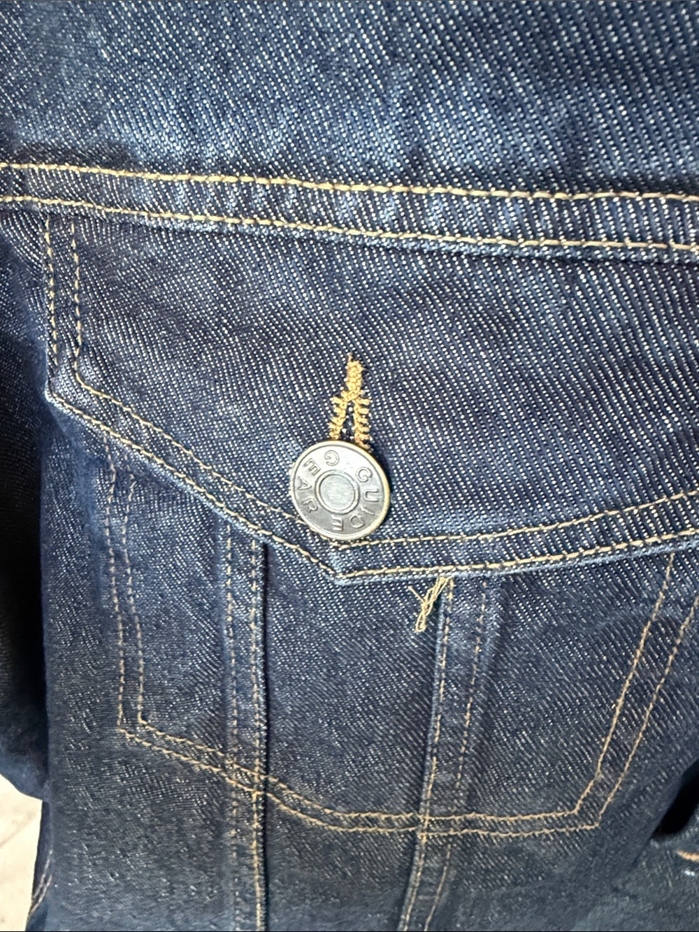 New Guide Gear Quilt Lined Blue Denim Jacket with Brown Corduroy Collar - 2XL - Picture 7 of 9